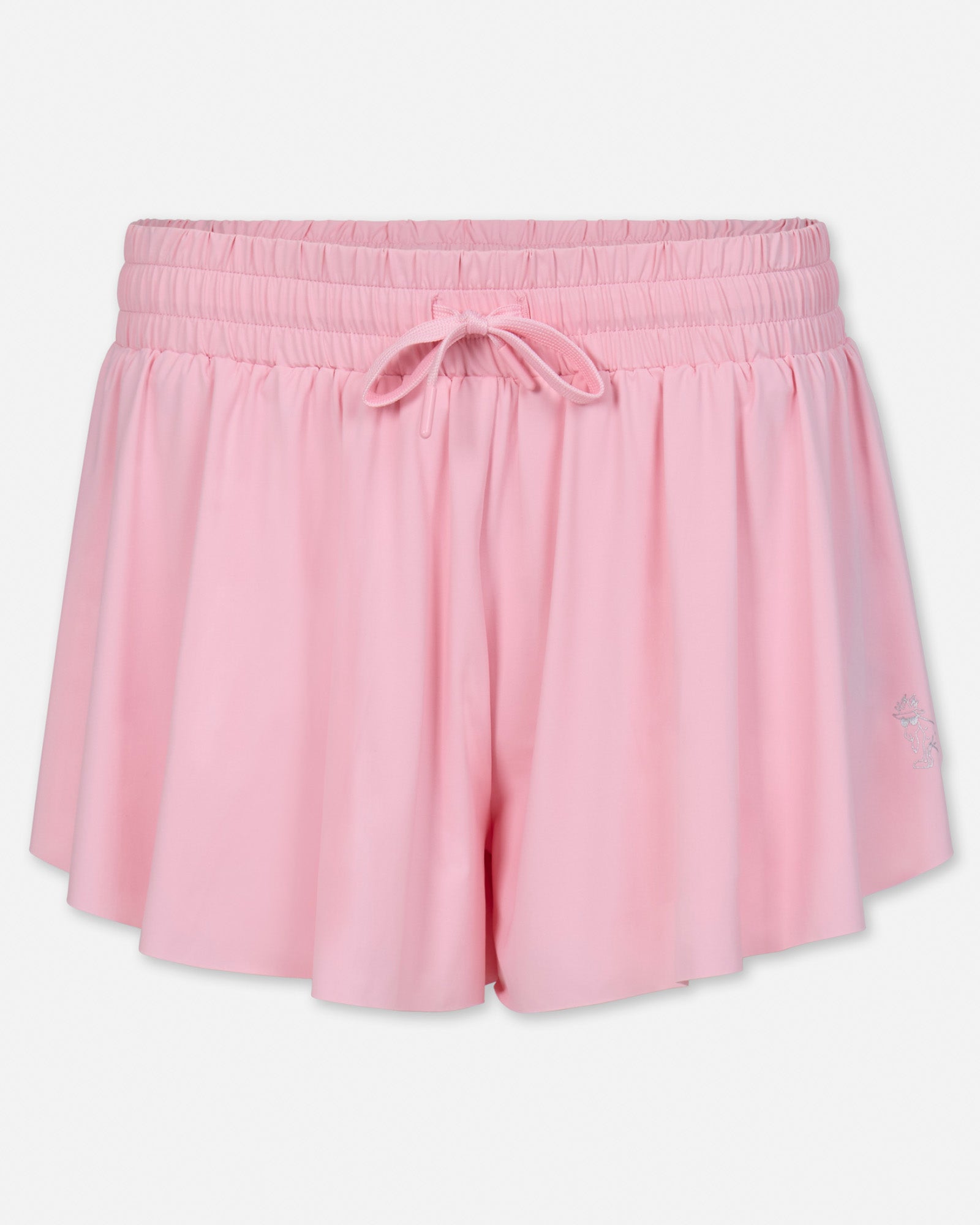 Front of women's pink butterfly shorts#color_pink