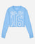 Light blue long-sleeve shirt with 'GOAT USA 16' text on a light gray background