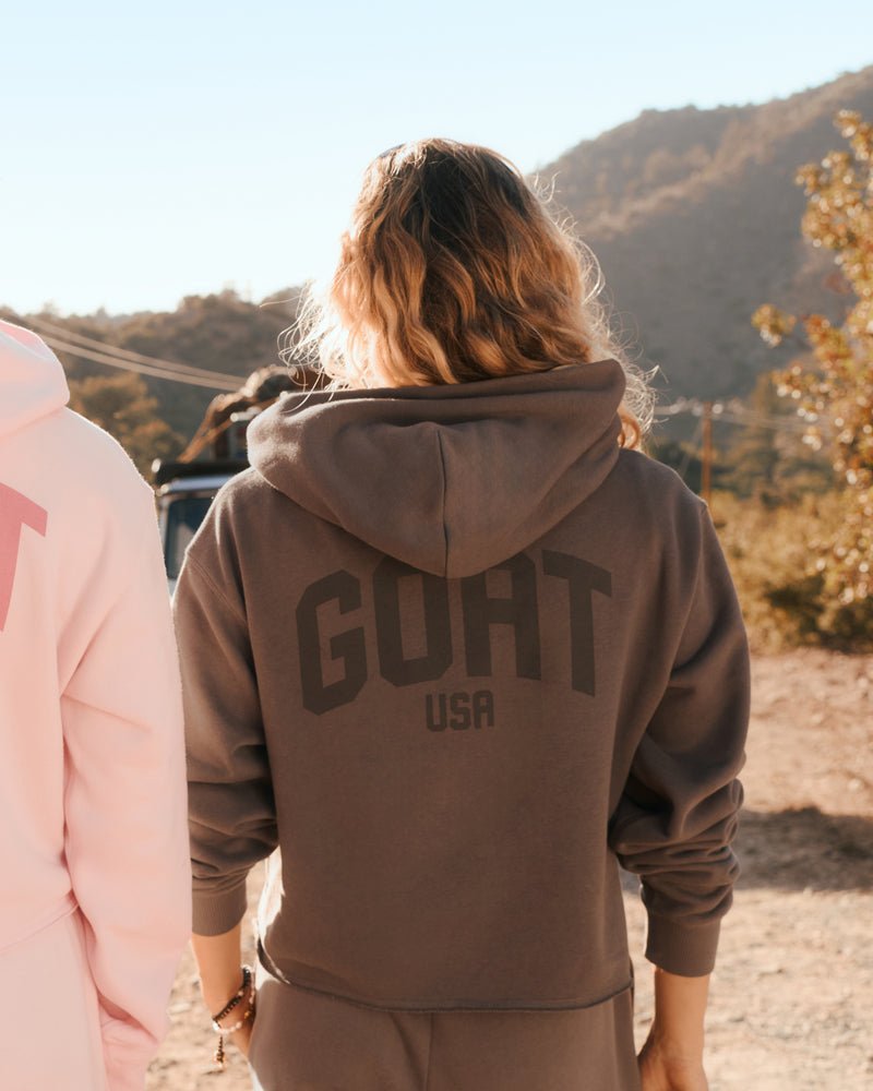 Women's GOAT USA Heritage Cropped Hooded Sweatshirt