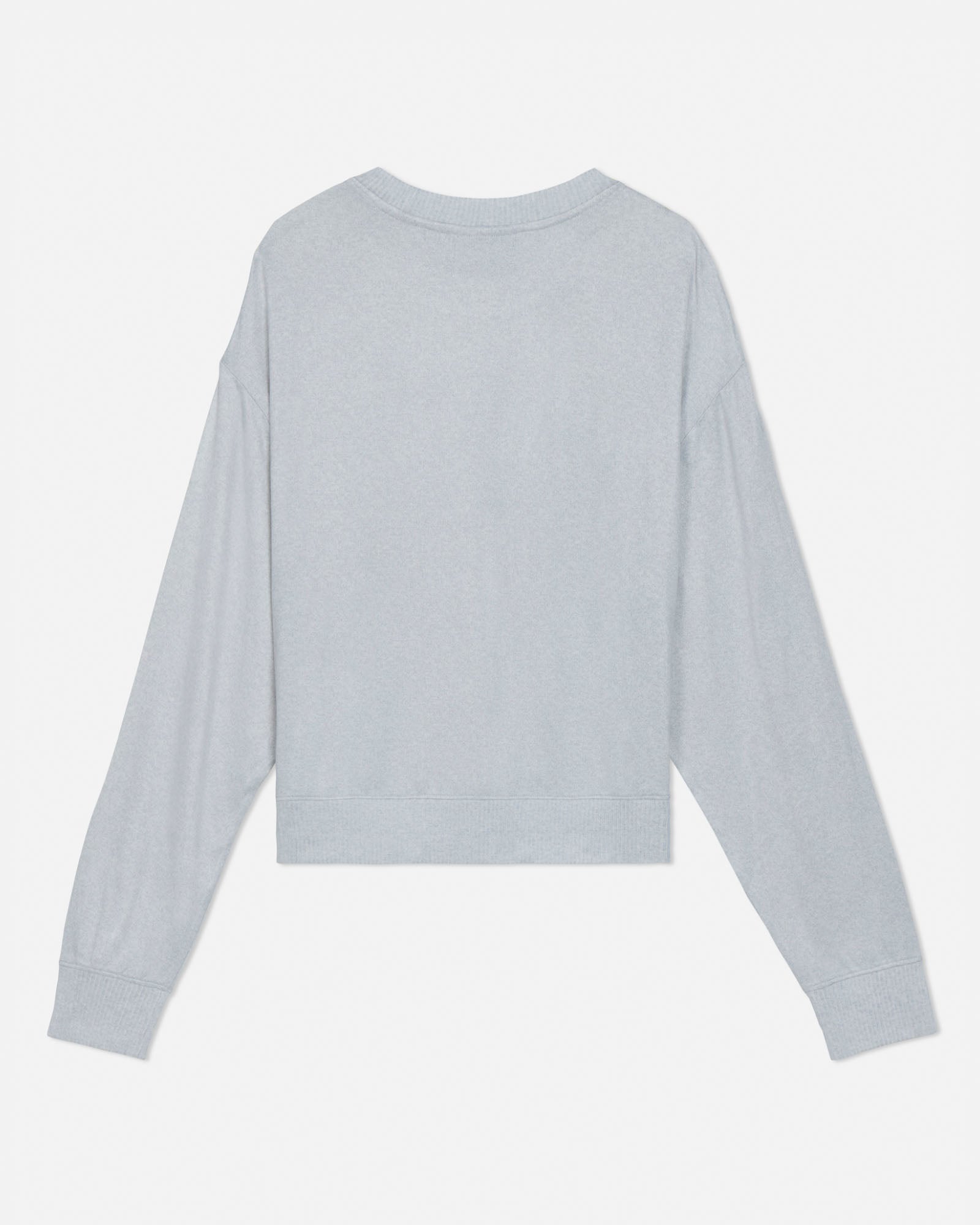 Light gray sweatshirt on a light gray background