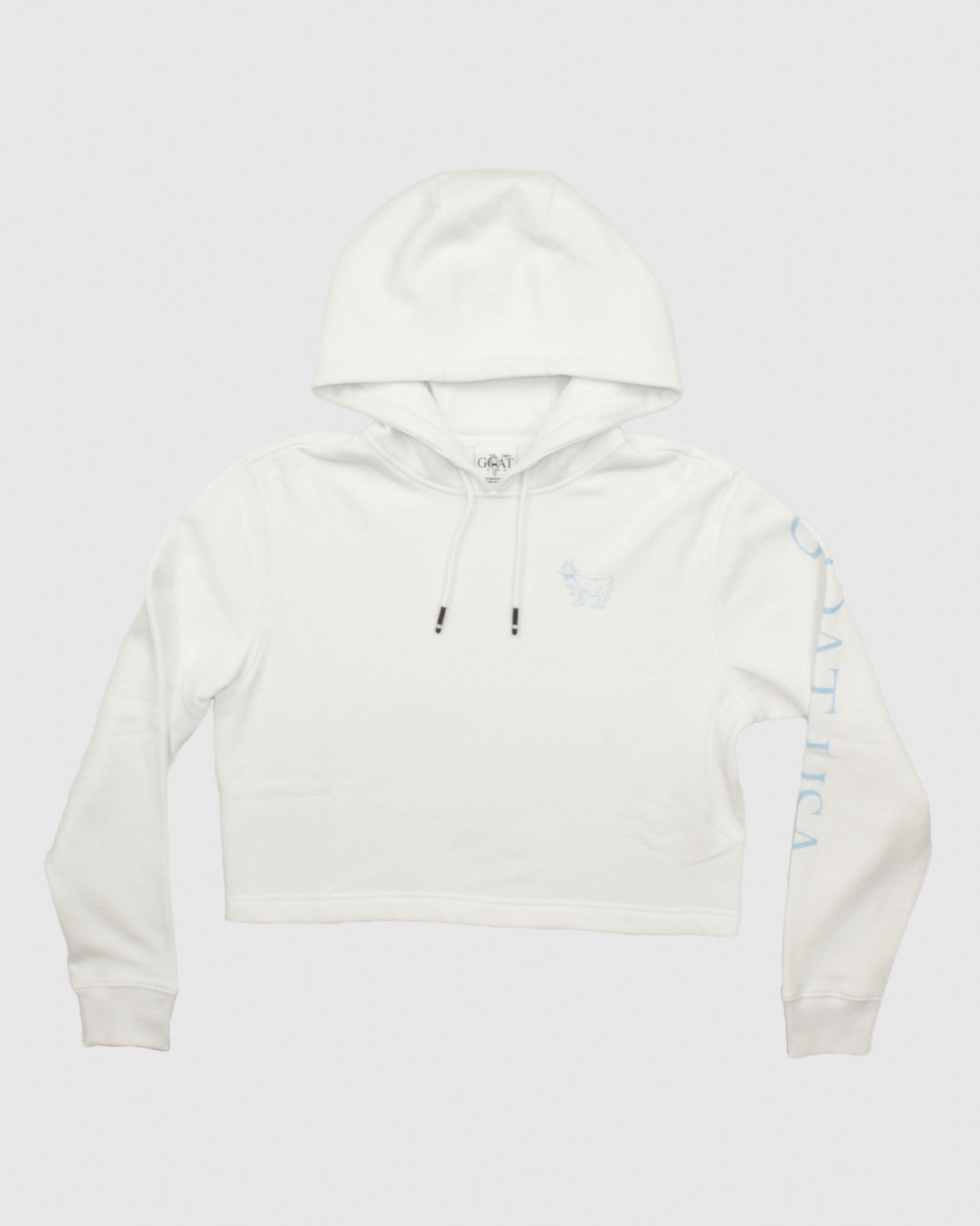 Front of white Women's OG Cropped Hooded Sweatshirt#color_white
