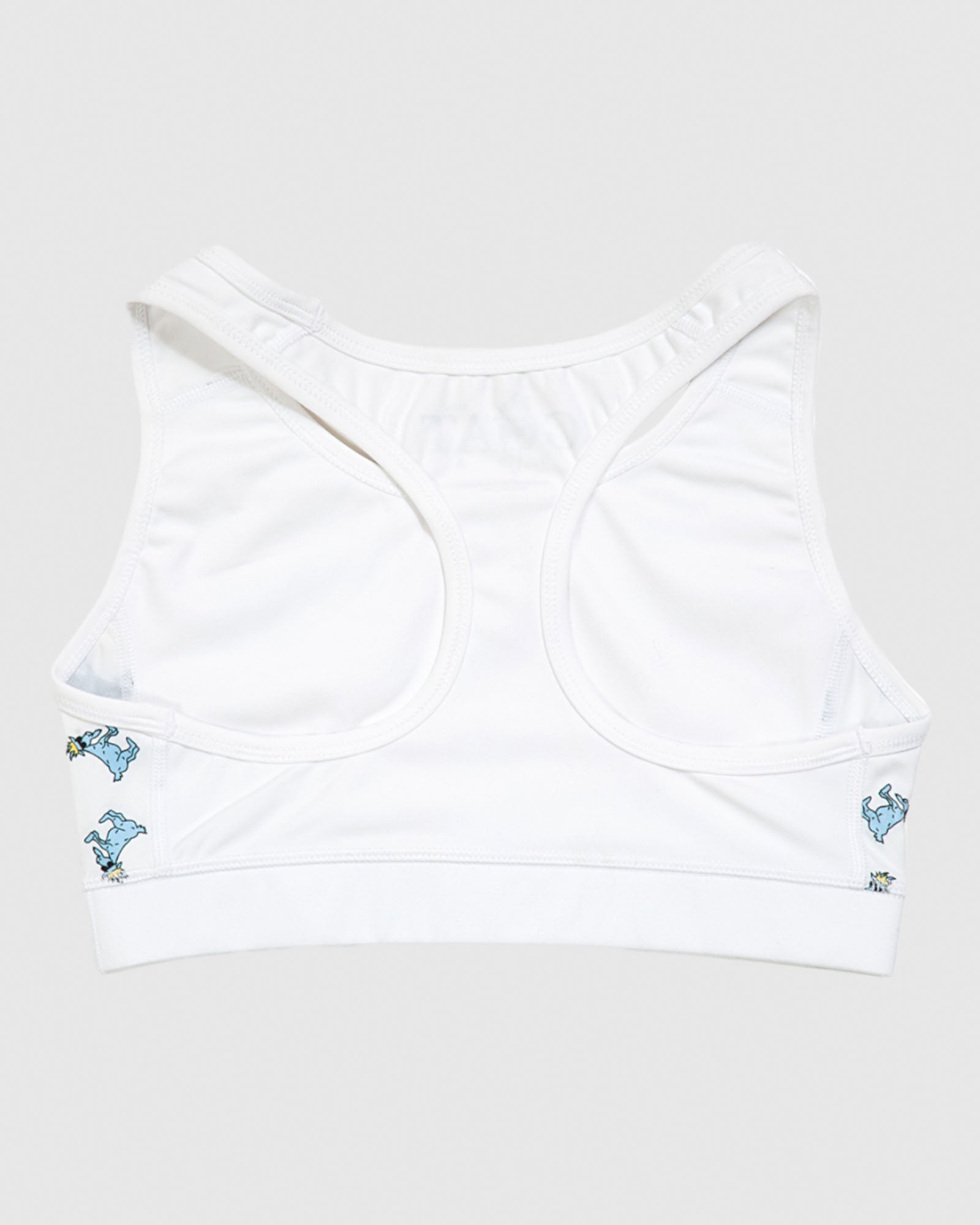 Back of white Women's Performance Sports Bra#color_white