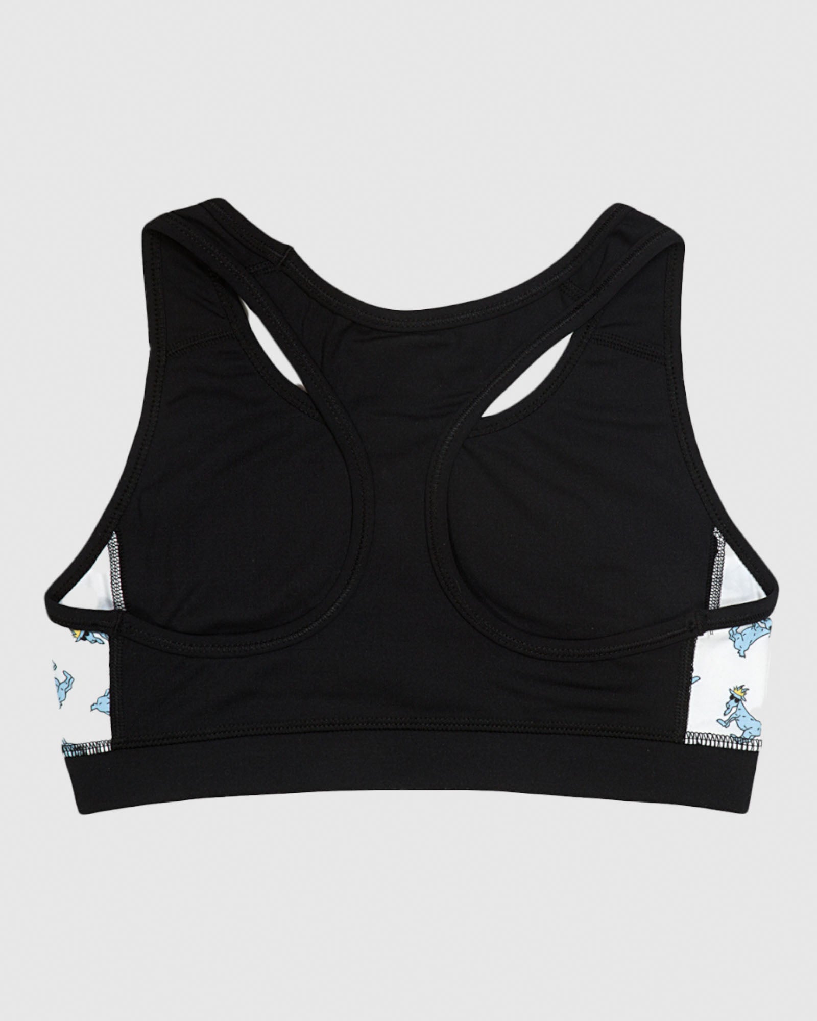 Back of black Women's Performance Sports Bra#color_black