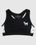 Front of black Women's Performance Sports Bra#color_black