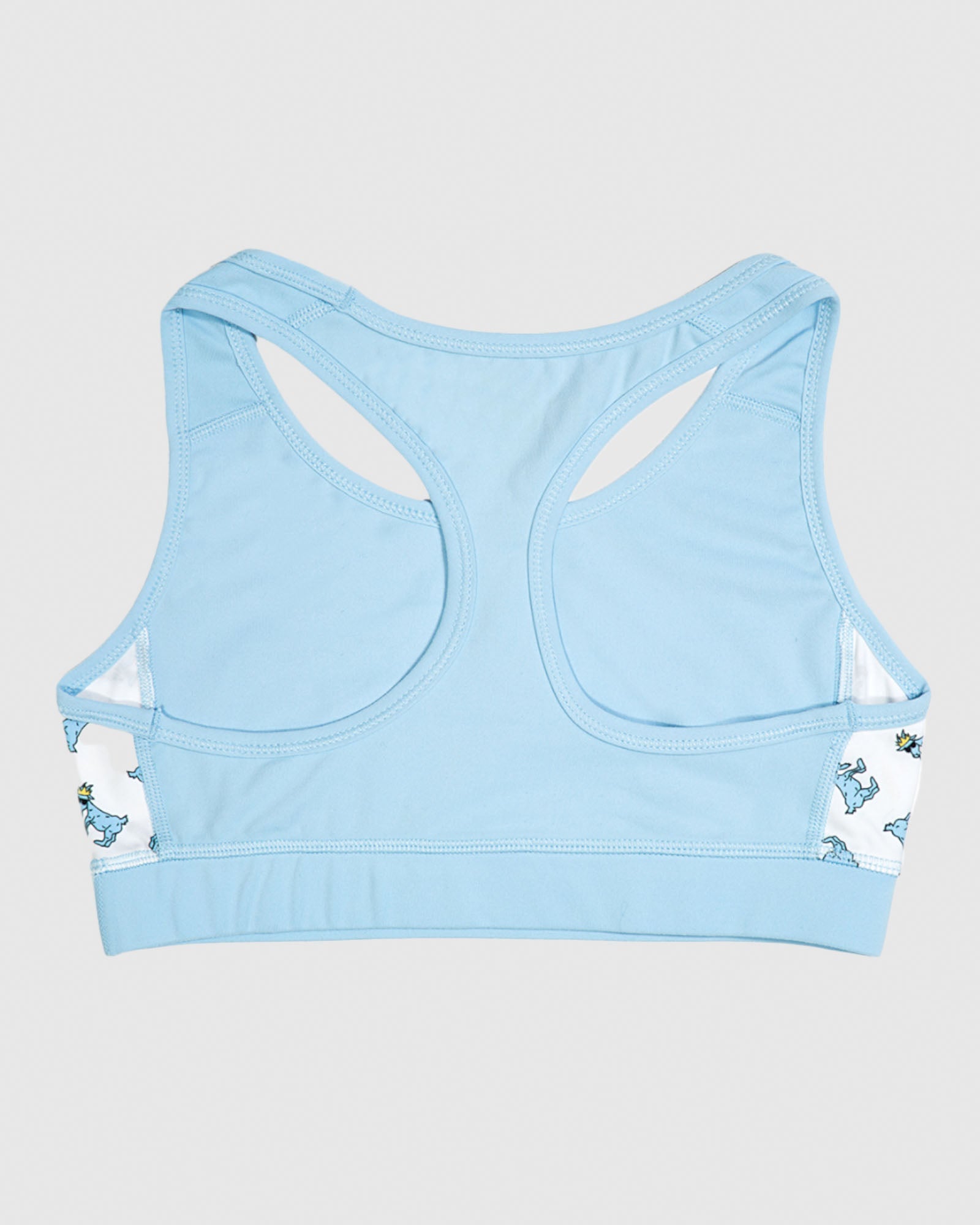 Back of carolina blue Women's Performance Sports Bra#color_carolina-blue