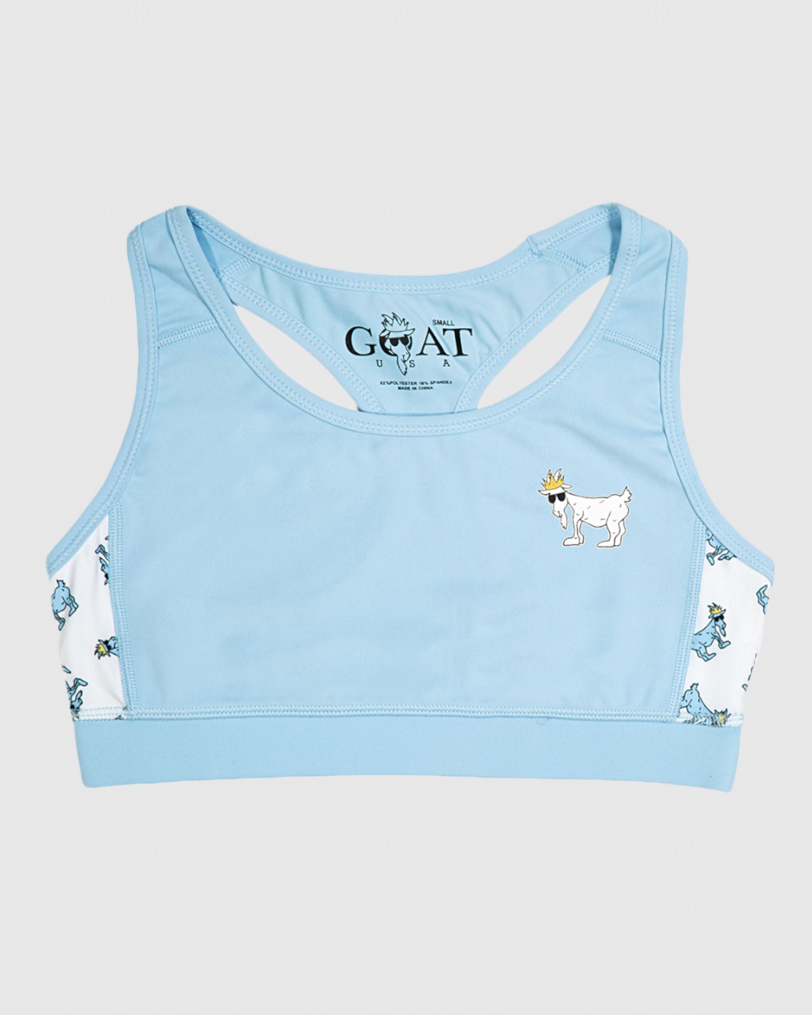 Front of carolina blue Women's Performance Sports Bra#color_carolina-blue