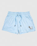 Front of carolina blue Women's Relaxed Shorts