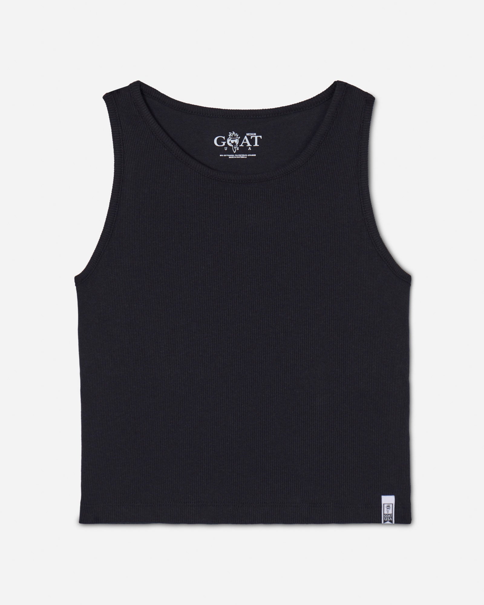 Black women's cut tank top#color_black