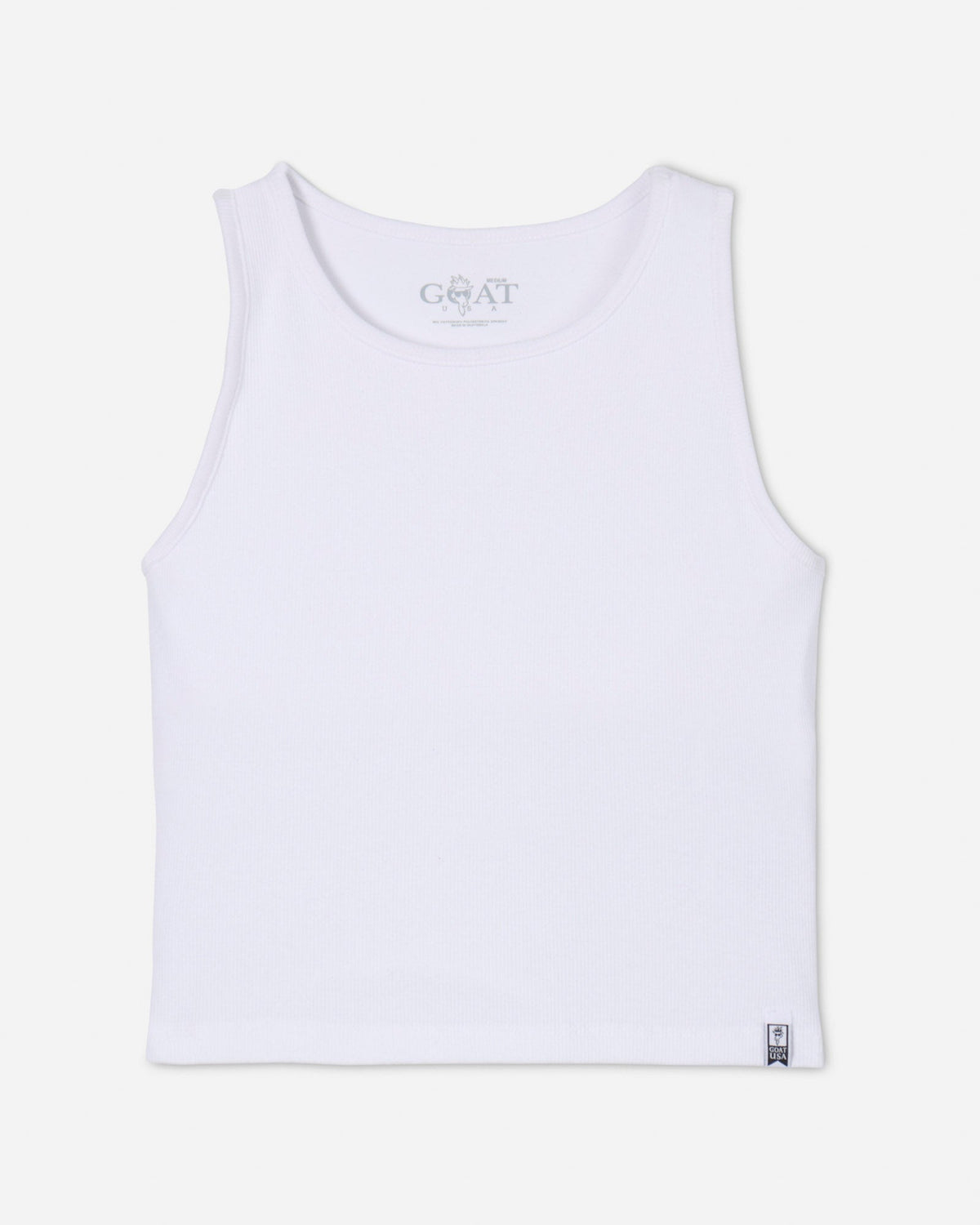 White women's cut tank top