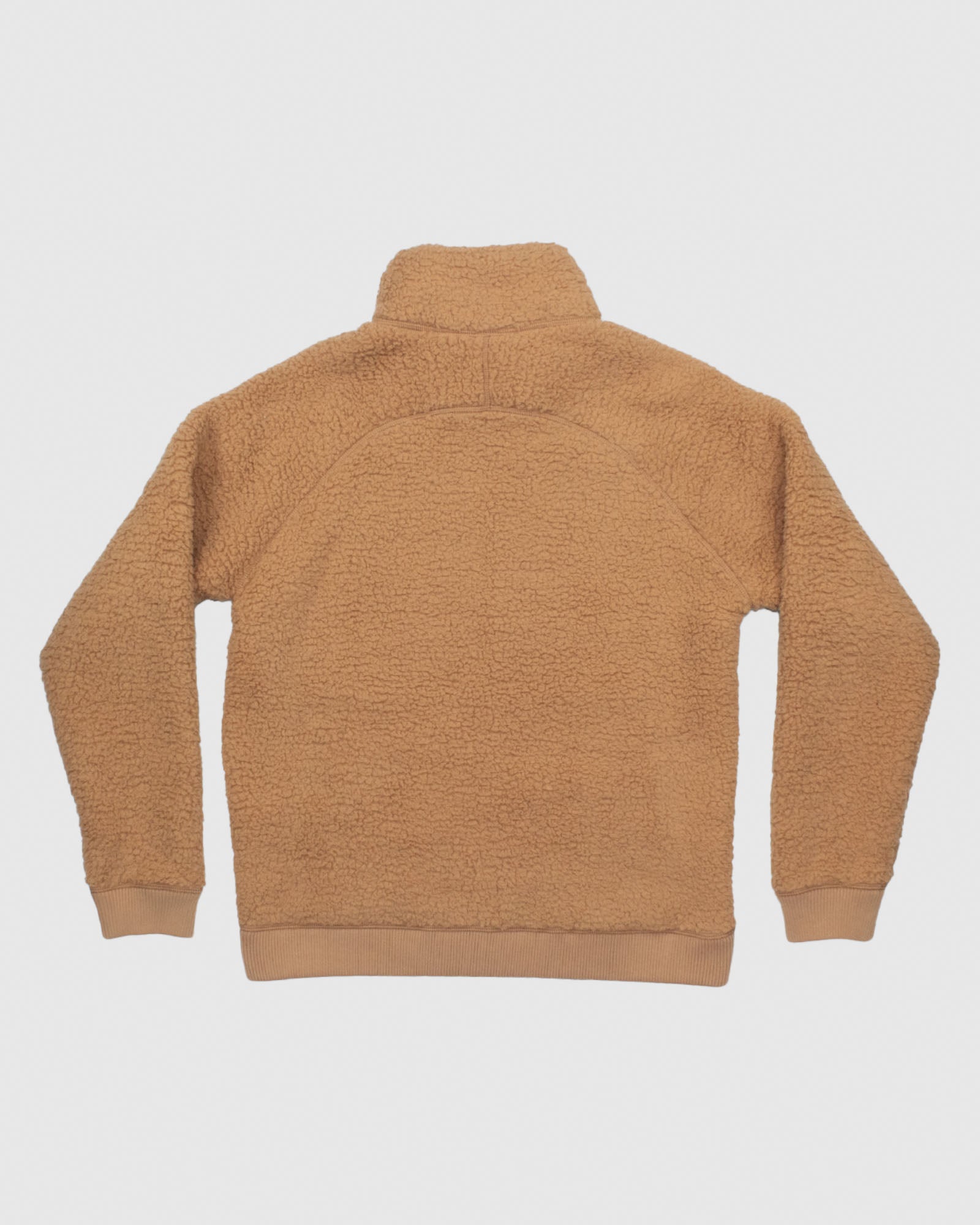 Back of almond Women's Sherpa Full Zip Jacket#color_almond