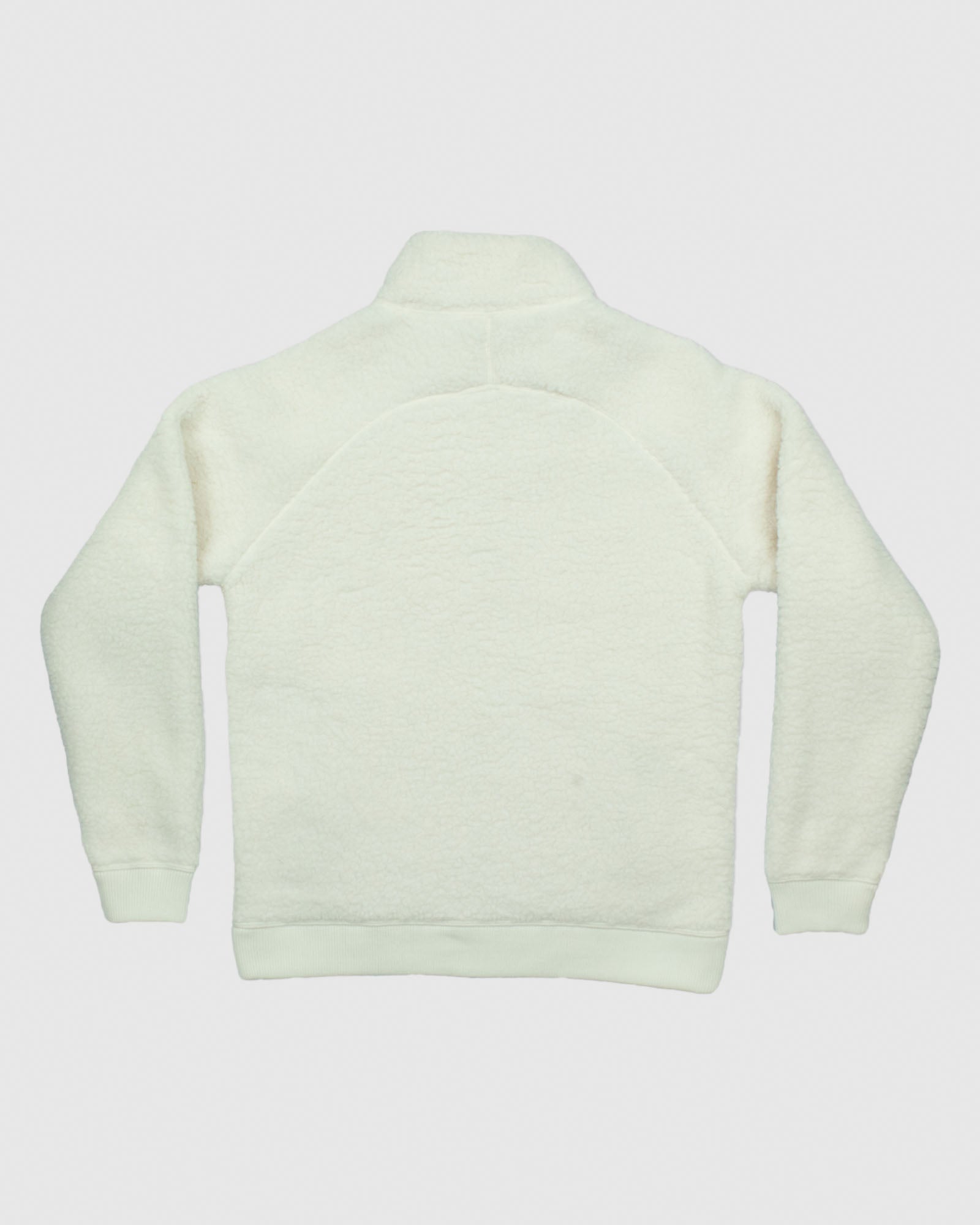 Back of ivory Women's Sherpa Full Zip Jacket#color_ivory