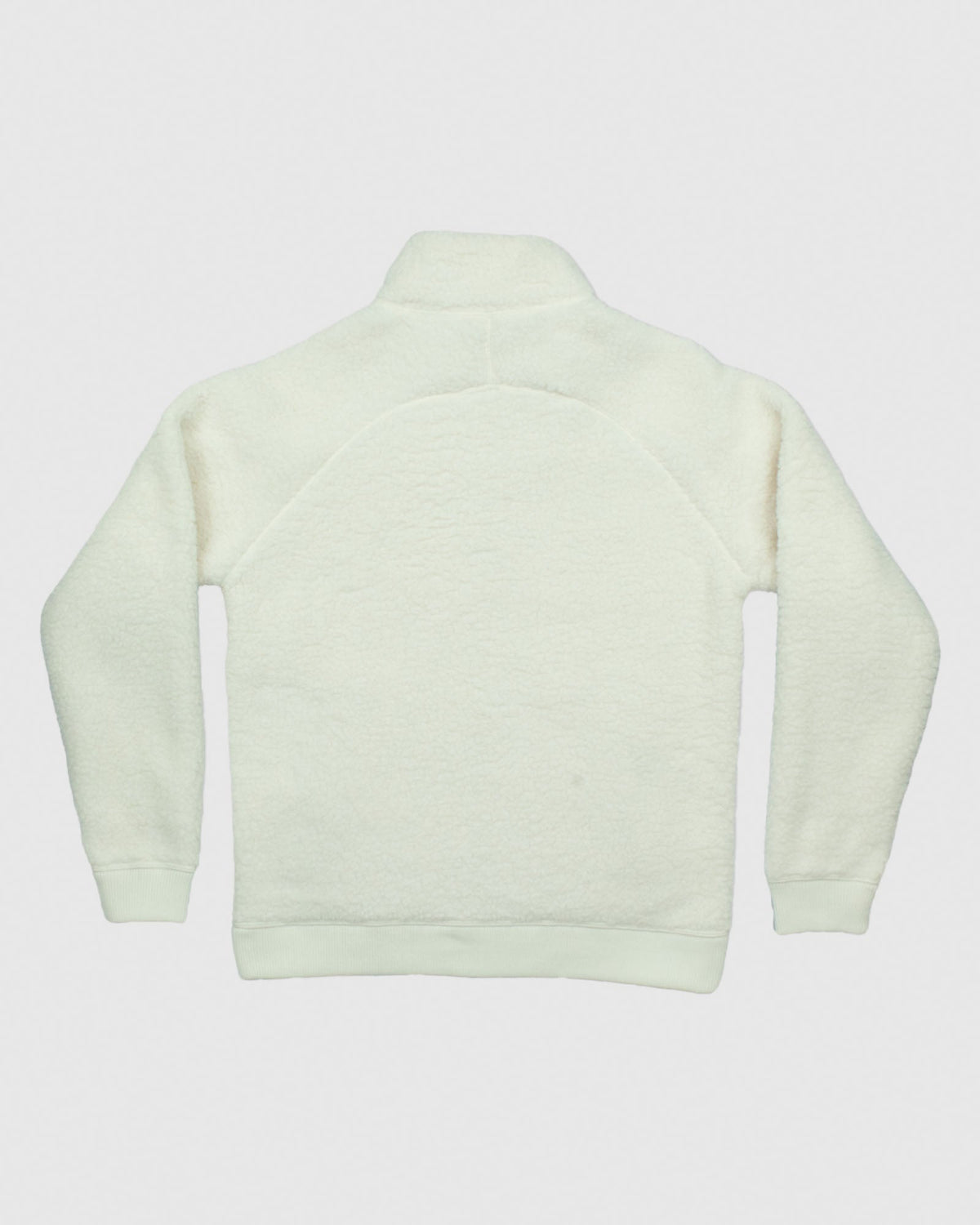 Back of ivory Women's Sherpa Full Zip Jacket#color_ivory