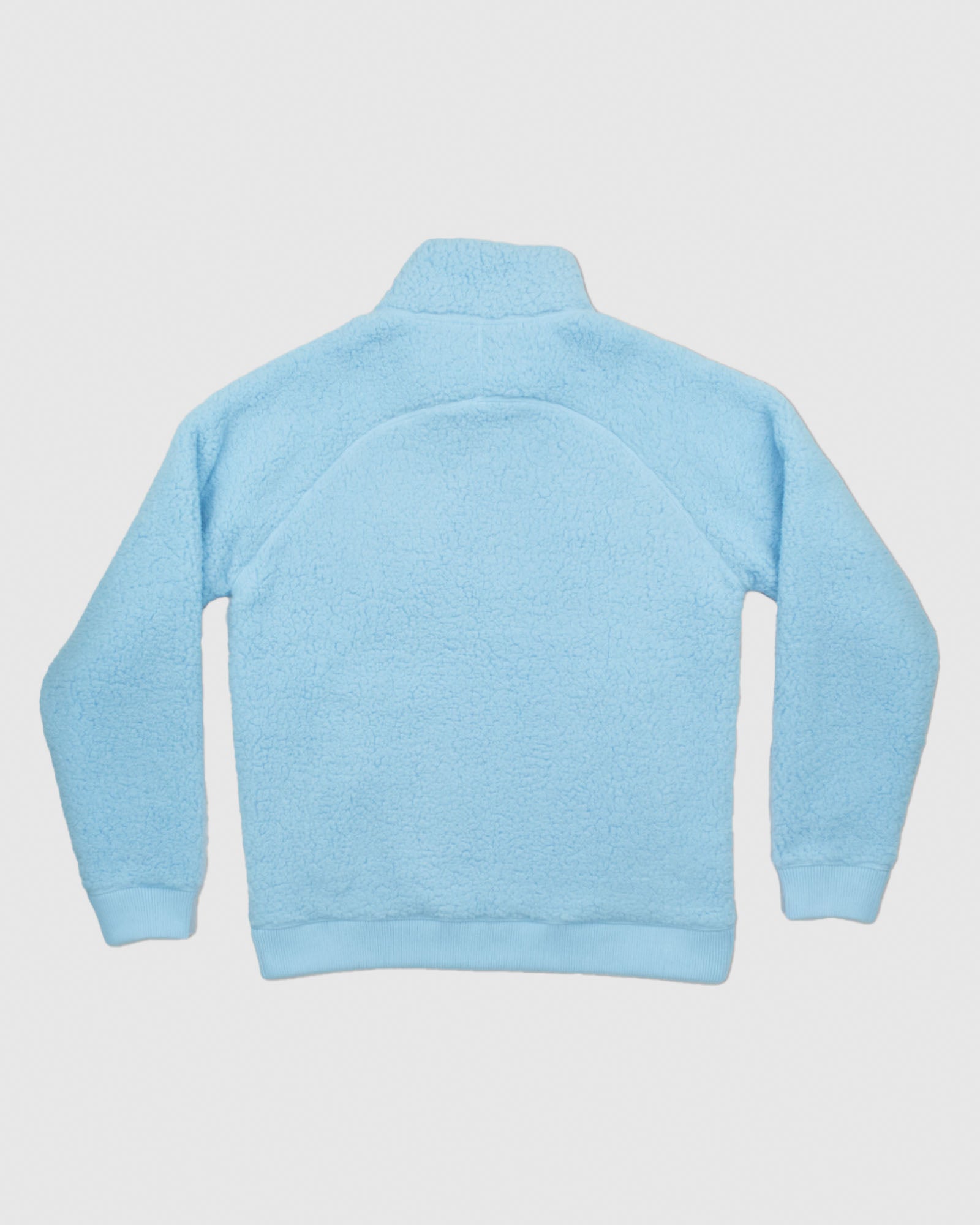 Back of carolina blue Women's Sherpa Full Zip Jacket#color_carolina-blue