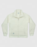 Front of ivory Women's Sherpa Full Zip Jacket#color_ivory
