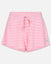 Front of pink striped pajama shorts#color_pink