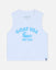 White sleeveless shirt with 'GOAT USA Wave Rider' text on a white background