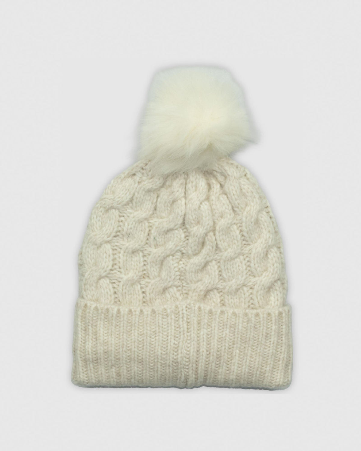 Back of ivory Women's Winter Hat