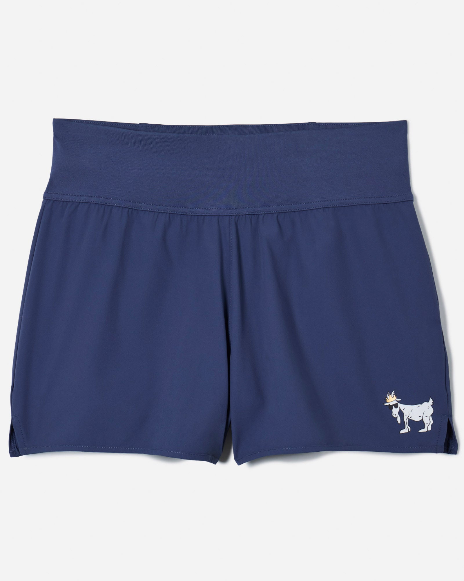 Front of navy women's athletic shorts#color_navy