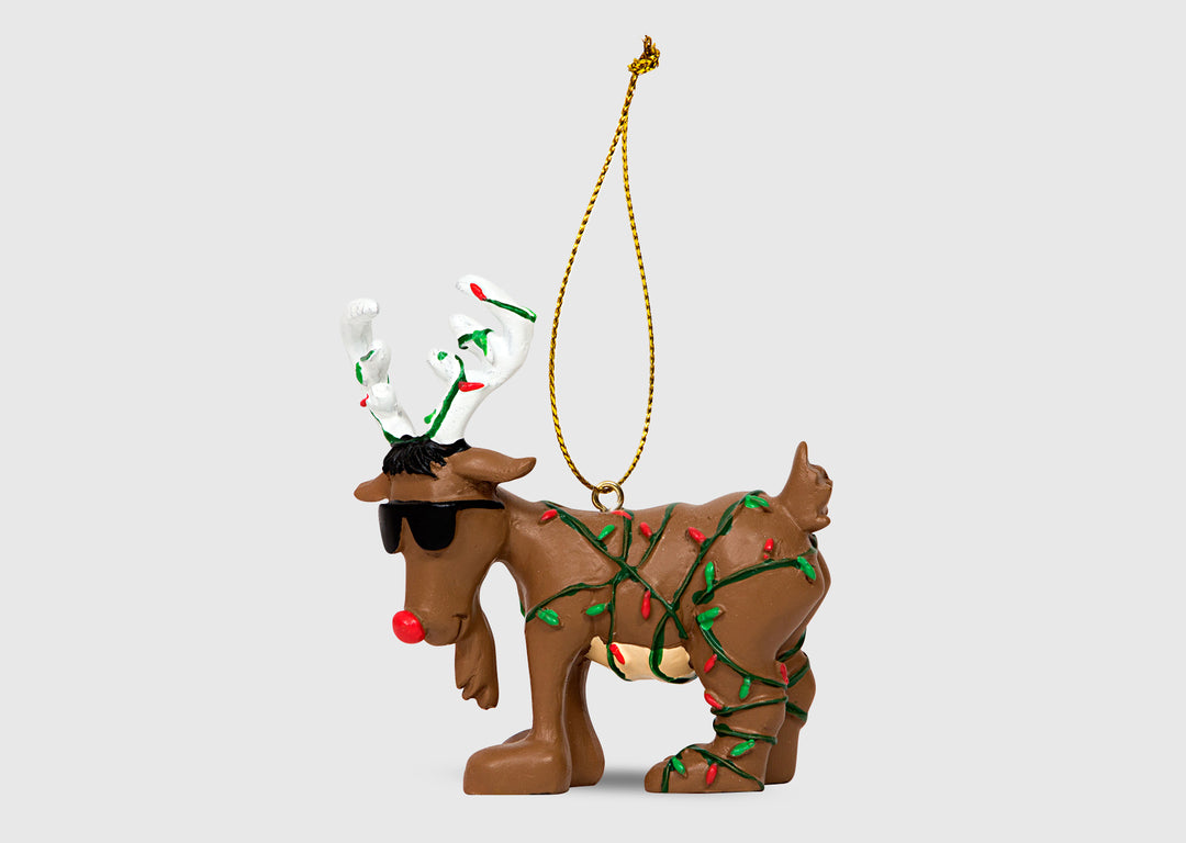 Side view of Reindeer GOAT Ornament